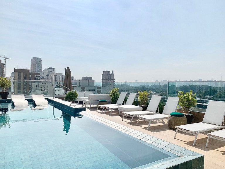 Studio Moderno em Moema | Metrô e Piscina