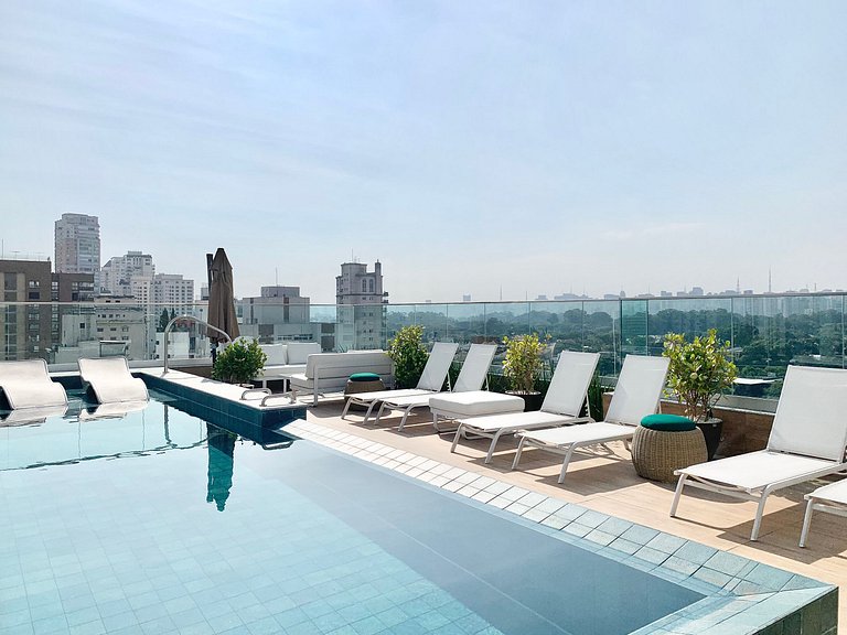Studio Moderno em Moema | Metrô e Piscina