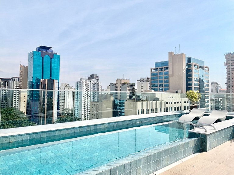 Studio Moderno em Moema | Metrô e Piscina 504
