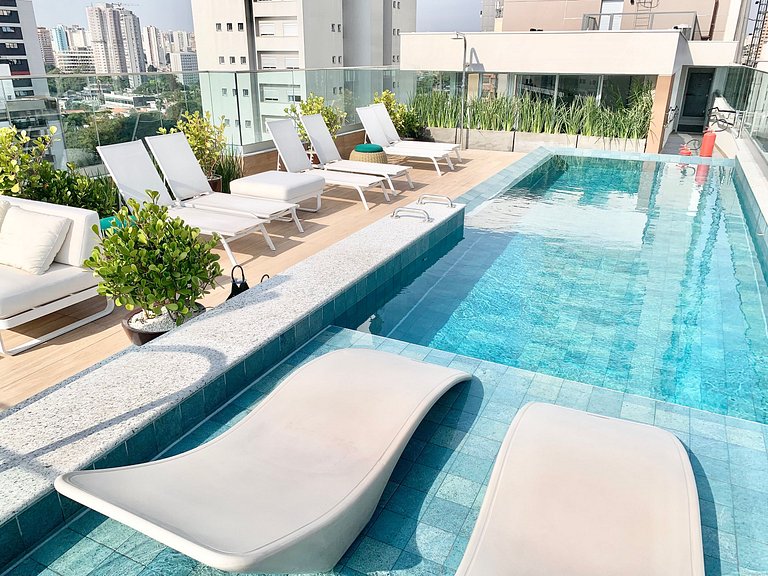 Studio Moderno em Moema | Metrô e Piscina 504