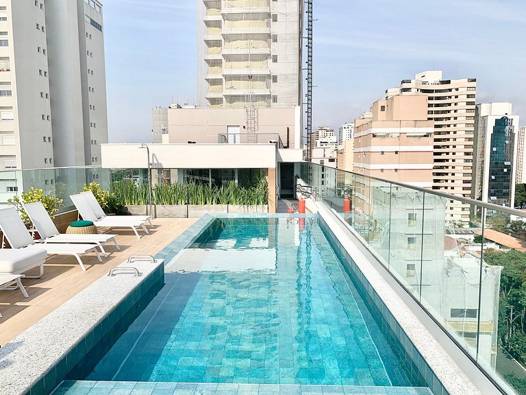 Studio Moderno em Moema | Metrô e Piscina 504
