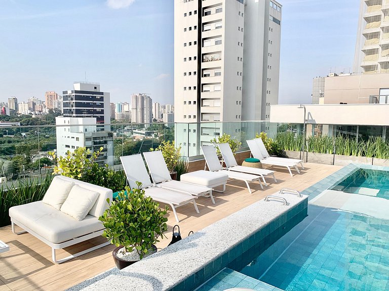 Studio Moderno em Moema | Metrô e Piscina 504