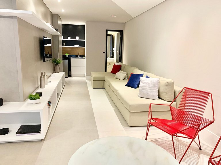 Studio Moderno em Moema | Metrô e Piscina