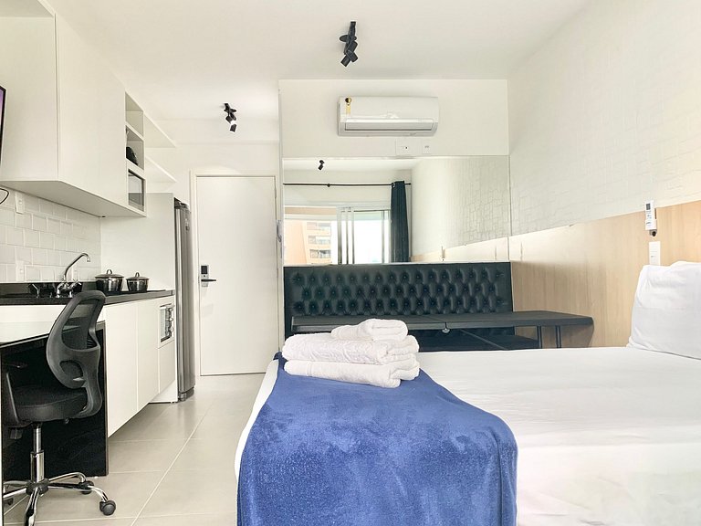 Studio Moderno em Moema | Metrô e Piscina 504