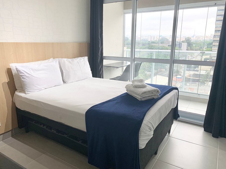 Studio Moderno em Moema | Metrô e Piscina 504