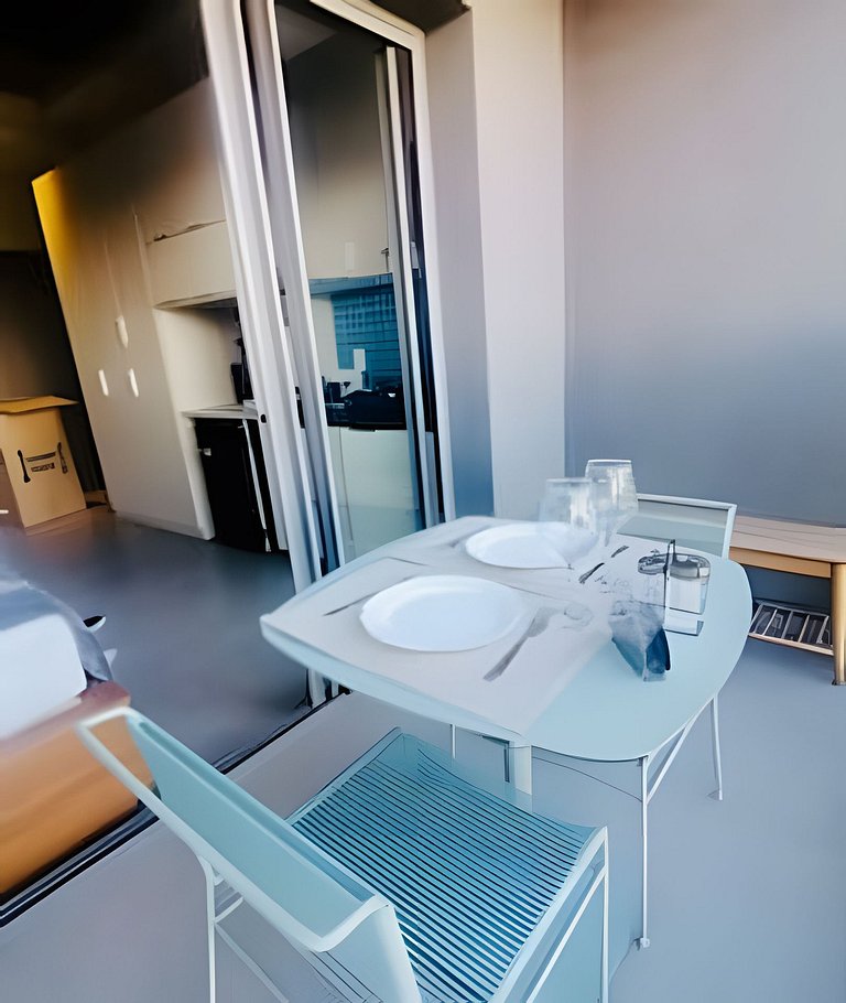Paraíso: Studio com varanda e vista incrível 408