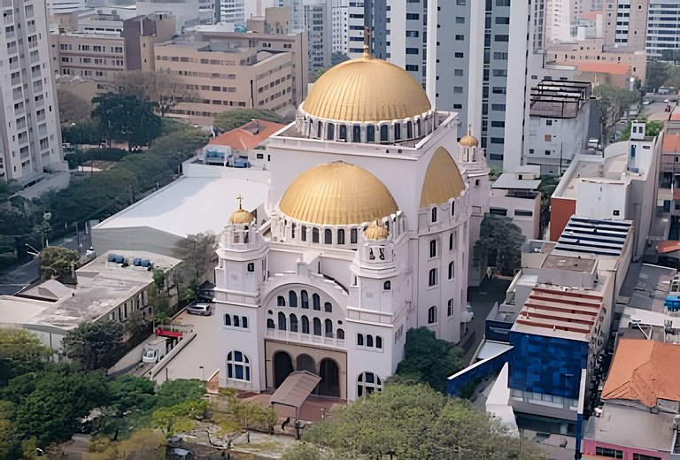 Paraíso: Studio com varanda e vista incrível 408