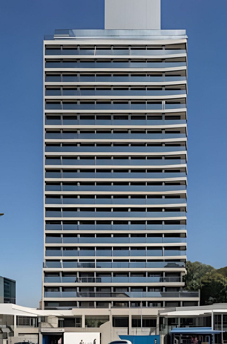 Paraíso: Studio com varanda e vista incrível 408