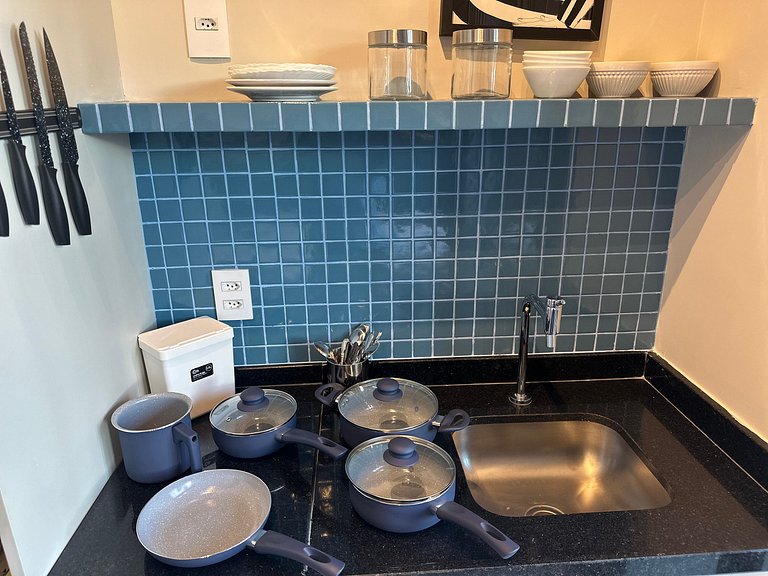Paraíso: Studio com varanda e vista incrível 408