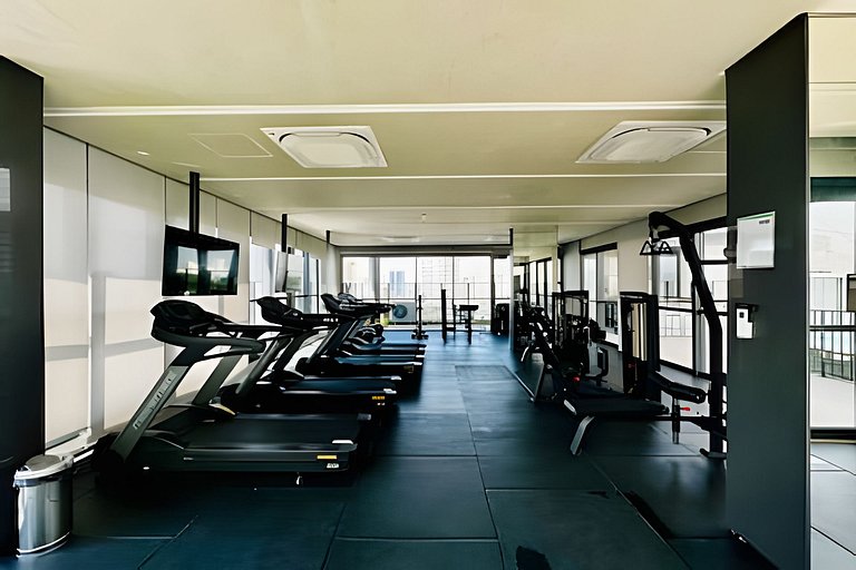 Studio com piscina rooftop ao lado do Allianz 1408