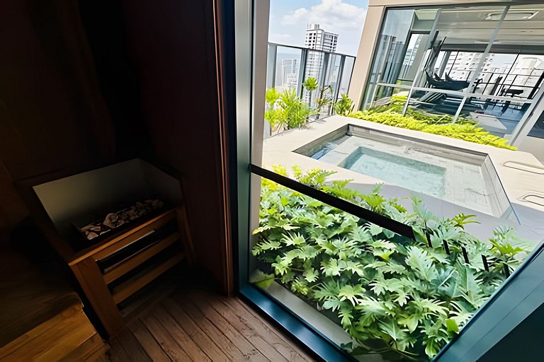 Studio Alianz parque com piscina rooftop 1408