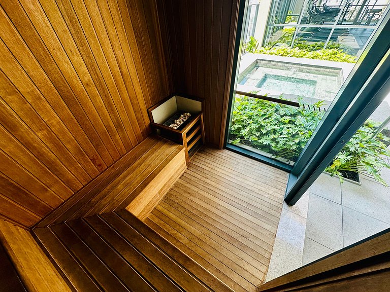 Studio com piscina rooftop ao lado do Allianz 1408