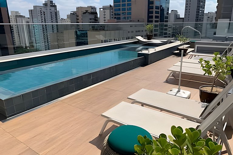 Studio Luxo varanda gourmet Próx. Metrô Moema 204