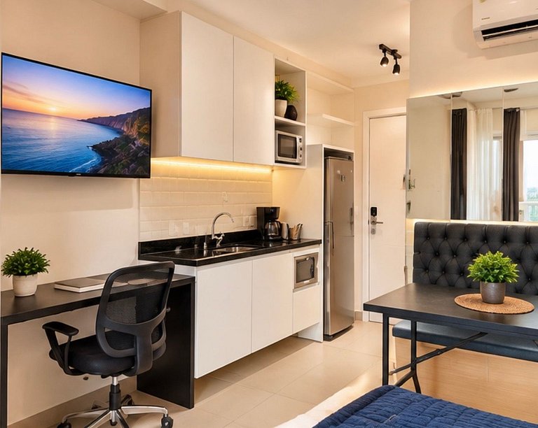 Studio Moderno em Moema | Metrô e Piscina 504